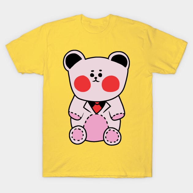 Pink Teddy T-Shirt by LaserPewPew